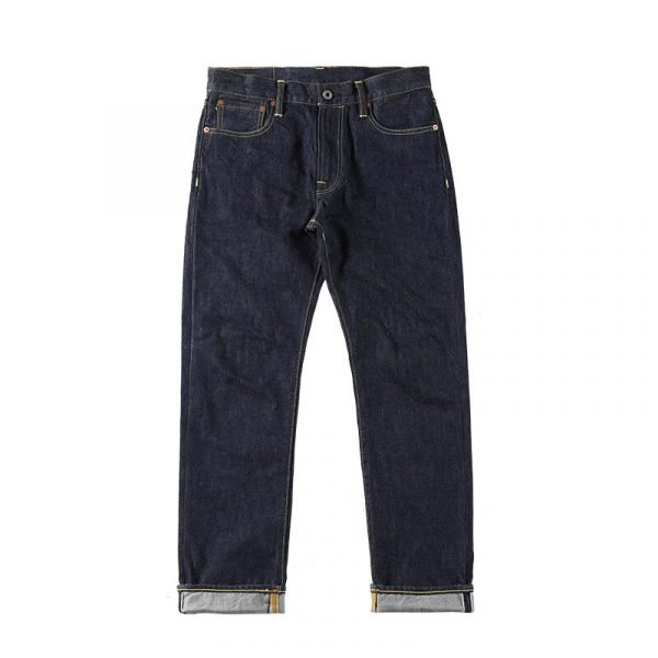 Fit 14oz Regular Jeans One Wash Selvedge Denim Pants For Men 3