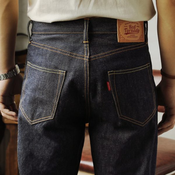Best Raw Denim Jeans 14oz Selvedge Denim Pants - Image 3