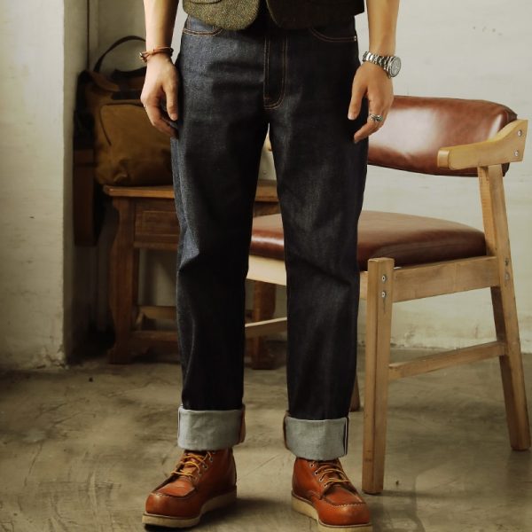 Best Raw Denim Jeans 14oz Selvedge Denim Pants - Image 2