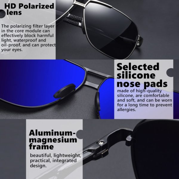 Square Retro Photochromic Aluminum Sunglasses Men Polarized Driving Women Sun Glasses For Men Brown Oculos de sol - Image 4