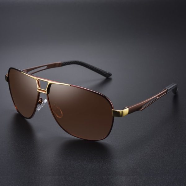 Square Retro Photochromic Aluminum Sunglasses Men Polarized Driving Women Sun Glasses For Men Brown Oculos de sol - Image 3