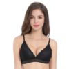 1/2PCS Women Bralette French Style Lace Bra Girls Triangle Cup Lingerie Deep V Wireless Underwear Soft Thin Seamless Bra - Image 2