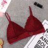 1/2PCS Women Bralette French Style Lace Bra Girls Triangle Cup Lingerie Deep V Wireless Underwear Soft Thin Seamless Bra - Image 4