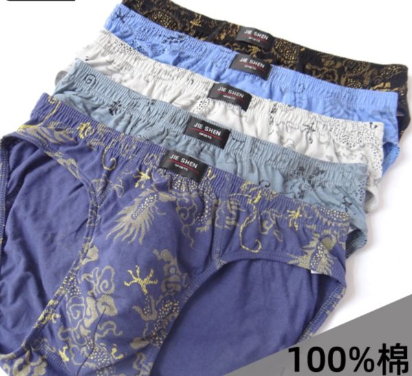 100 Cotton Briefs Mens Comfortable Underpants Man Underwear M L XL 2XL 3XL 4XL 5XL 5pcs 2