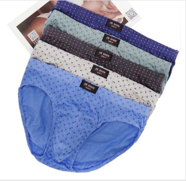 100% Cotton Briefs Mens Comfortable Underpants Man Underwear M/L/XL/2XL/3XL/4XL/5XL 5pcs/lot - Image 4