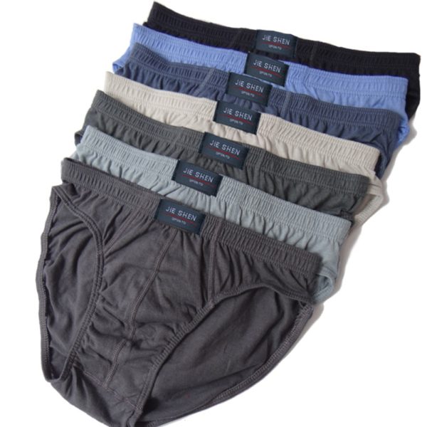 100 Cotton Briefs Mens Comfortable Underpants Man Underwear M L XL 2XL 3XL 4XL 5XL 5pcs