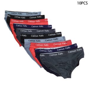 10Pcs Fashion Men's Panties Mens Cotton Underwear Men L-5XL Size Briefsr Bikini Pant Men Comfortable Sexy Slip U Underpants Hot