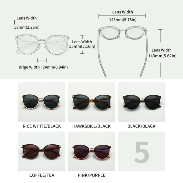 2021 GCV Polarized Lady Sunglasses Cat Eye Fashion Sun Glasses Luxury Woman Female Brand Ultralight Frame 6
