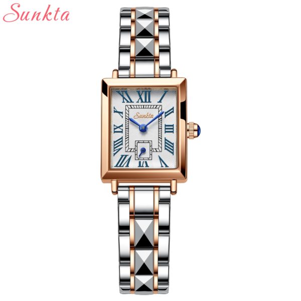 Square Watch For Ladies Rose Gold Luxury Women Watches - Image 2