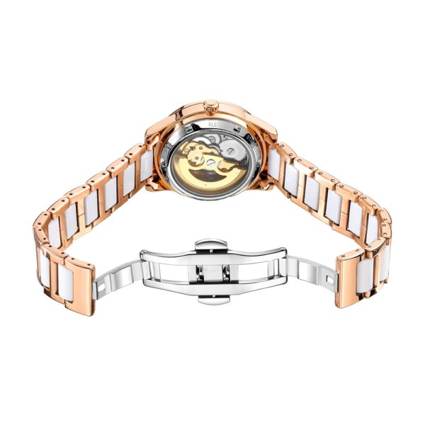 2021 New Designer Mechanical Watches Women Luxury Top Brand Ceramic Stainless Steel Diamond Music Ladies Automatic 1