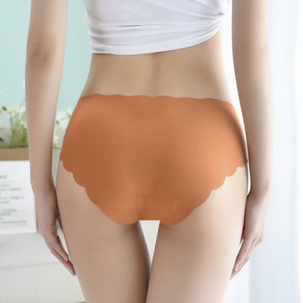 3 Pcs set Solid Ladies Women Panties Ice Silk Underwear G String Traceless Panties Sexy Underwear 2