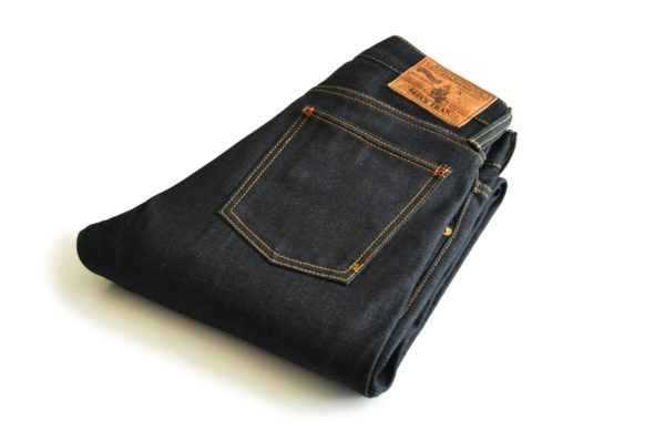 14.5oz Indigo Selvedge Jeans Mens Skinny Jeans Trousers - Image 3