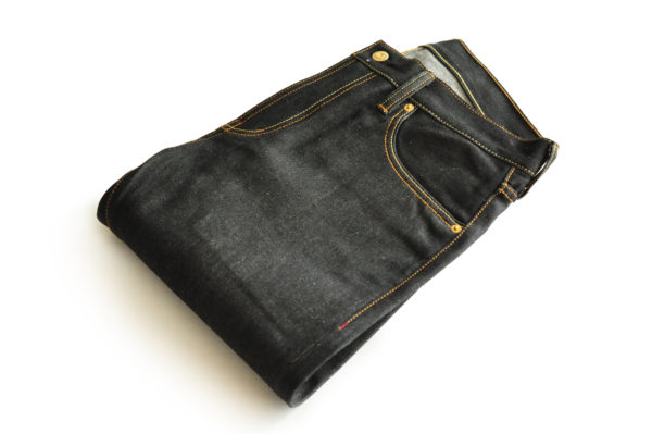 14.5oz Indigo Selvedge Jeans Mens Skinny Jeans Trousers - Image 2