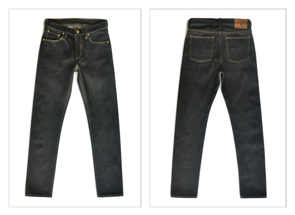 14.5oz Indigo Selvedge Jeans Mens Skinny Jeans Trousers - Image 4
