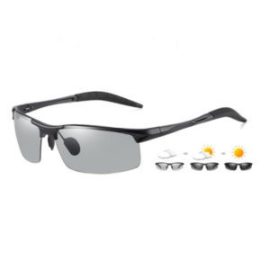 Aluminum Rimless Photochromic Sunglasses Men Polarized Day Night Driving Glasses Chameleon Anti-Glare gafas de sol hombre