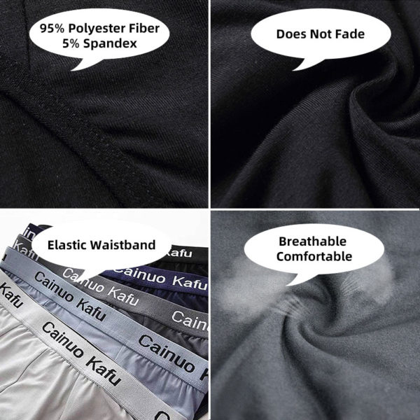 4 Pcs/Lot Men's Panties Man Undrewear Men Underpants Briefs Sexy Underwear For Fat Ultra Thin Boy Comfortable Large Size Mens - Image 3