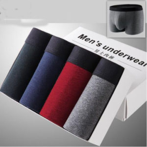 4pcs/Lot Men's Panties Underpants Cueca Boxers Underwear Cotton Thermal Gift for Man Breathable Homme Sexy Soft Male Shorts