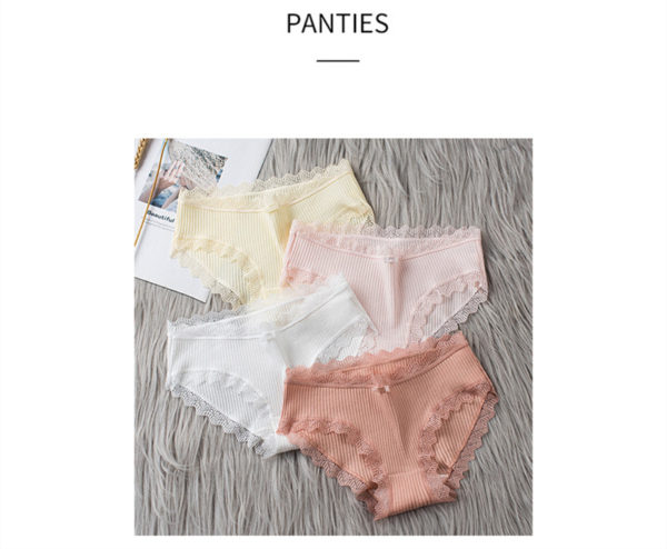 3PCS/lot Cotton Panties Women Comfortable Underwears Sexy Middle-Waisted Underpants Female Lingerie Big Size Ladies Briefs - Image 3