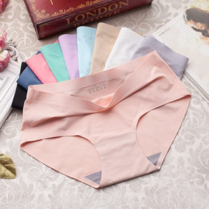 Big Size 4XL Women Seamless Panties Silk Mid Waist Underwear For Female 3Pcs Large Size Women's Panties Set Underpant Lingerie