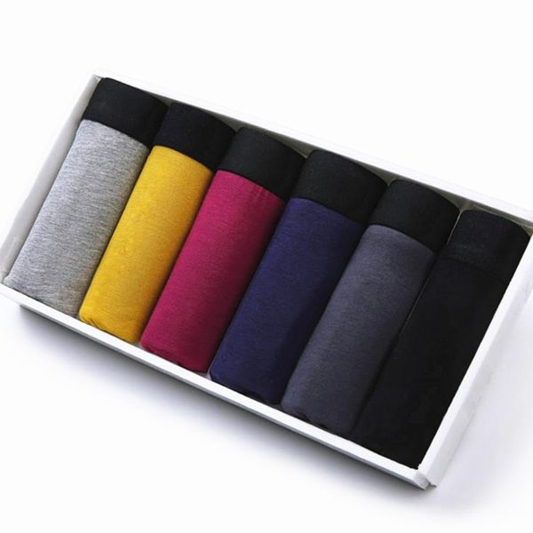 6pcs/lot Boxer Men Bamboo Fiber Breathable Underpants Male Panties Hombre Black Underwear Man Elastic Mens Boxershorts Homme - Image 2