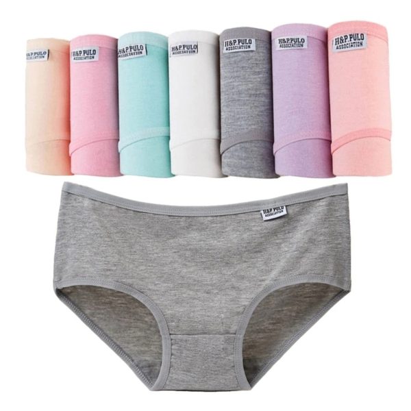 7 Pcs Underwear Women Plus Size Panties Girl Briefs Sexy Lingeries Calcinha Cotton Shorts Underpants Solid