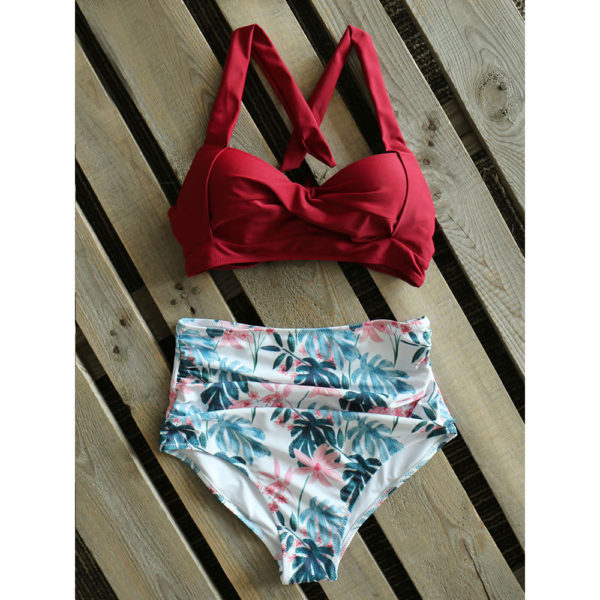 Sexy High Waist Bikinis Halter Swimwear Women Swimsuit Female Bikini Set Print Bodysuit Bathing Suit Summer Biquini XXL - Image 2