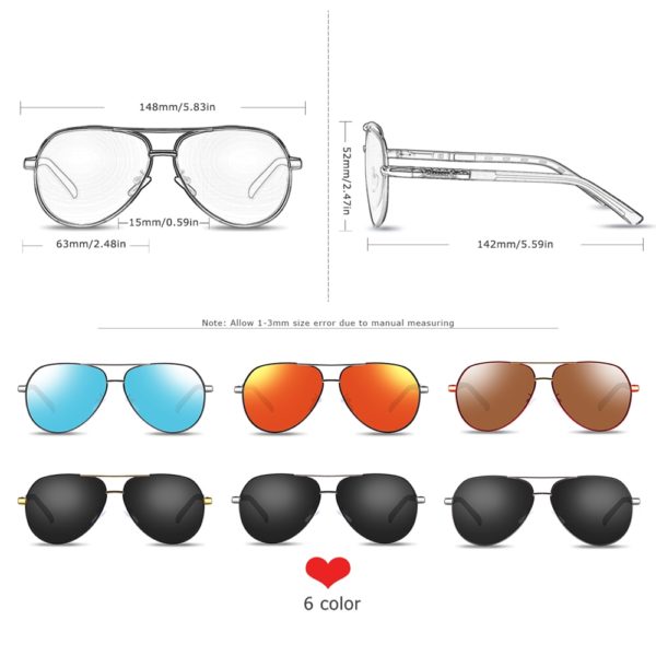 Aluminum Vintage Men's Sunglasses Men Polarized Coating Classic Sun Glasses Women Shade Male Driving Accessories Eyewear - Image 4