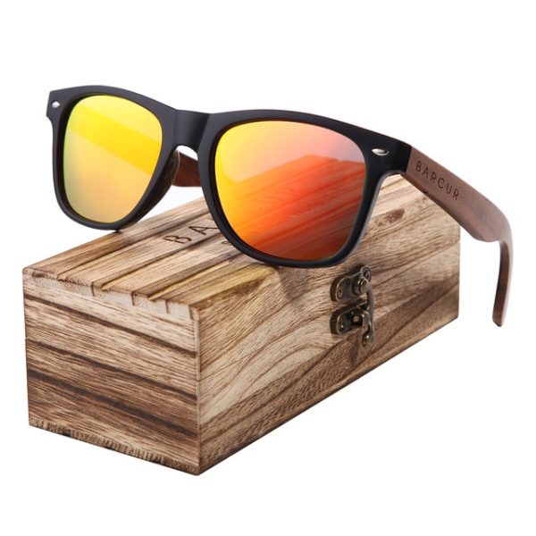 BARCUR Black Walnut Sunglasses Wood Polarized Sunglasses Men Glasses Men UV400 Protection Eyewear Wooden Original Box 3.jpg 640x640 3