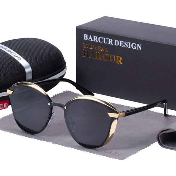 BARCUR Fashion Polarized Women Sunglasses Round Sun Glass Ladies Lunette De Soleil Femme 2.jpg 640x640 2