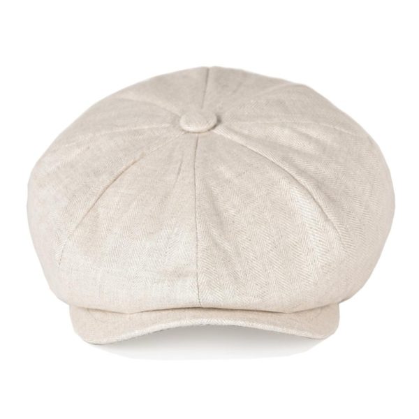 Summer Linen Newsboy Cap Men Women Herringbone Bakerboy Caps Lightweight Breathable Flat Hat Apple Beret Hats 007 - Image 2