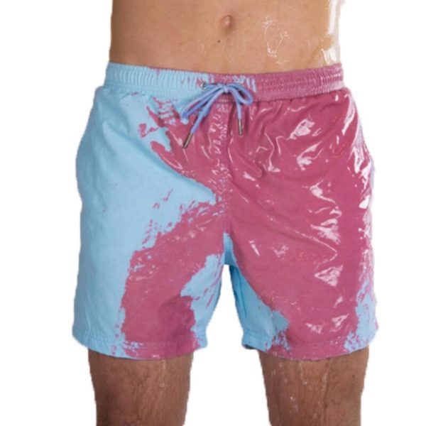 Beach Shorts Men Magical Color Change Swimming Short Trunks Summer Swimsuit Swimwear Shorts Quick Dry Bathing 1