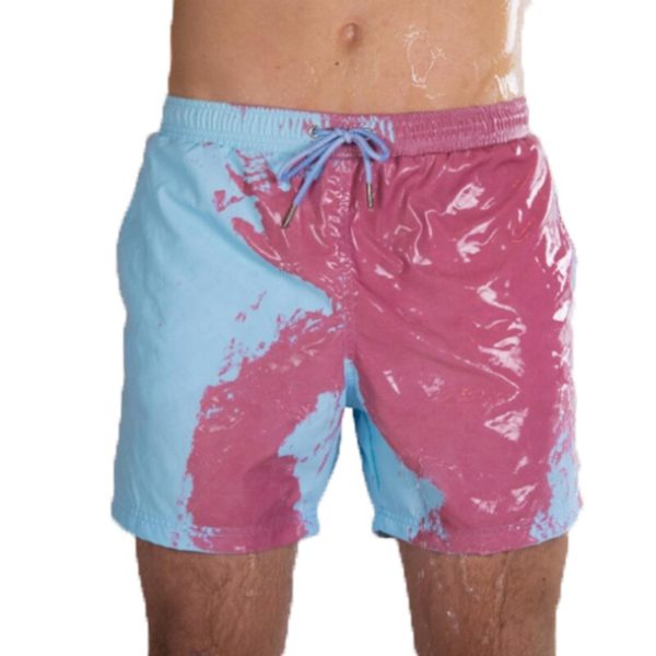 Beach Shorts Men Magical Color Change Swimming Short Trunks Summer Swimsuit Swimwear Shorts Quick Dry Bathing Beach Pants - Image 3