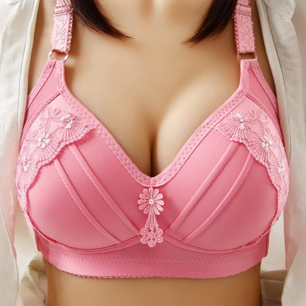 Bra for Big Breast Women Big Size Hot Wire Free Thin Soft Wire Less Bralette Unpadded 1