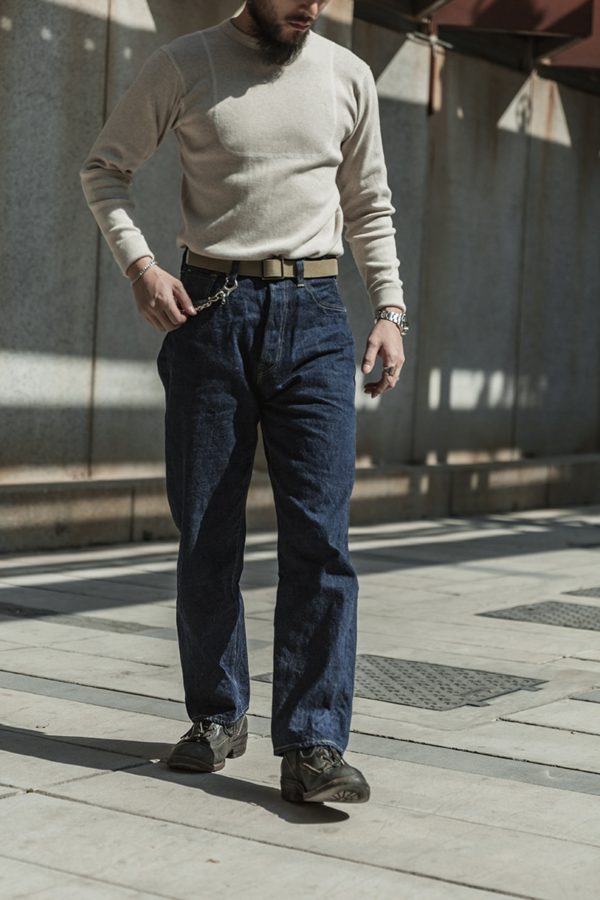 Selvedge Denim Cotton Jeans 44501 Rigid - Image 2