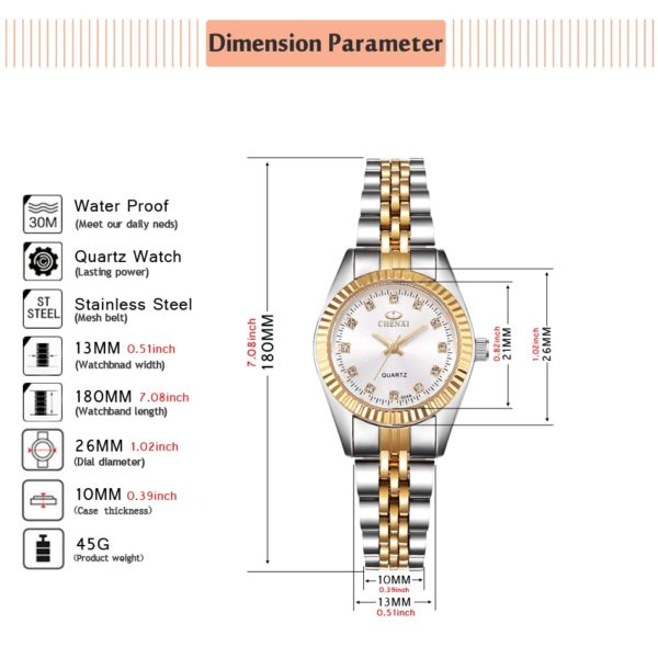 Green Watch Ladies Waterproof Wristwatch - Image 2