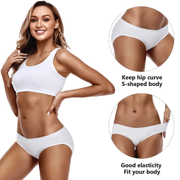 3PCS/Set Women's Panties Cotton Underwear Solid Color Briefs Girls Low-Rise Soft Panty Women Underpants Female Lingerie - Image 2