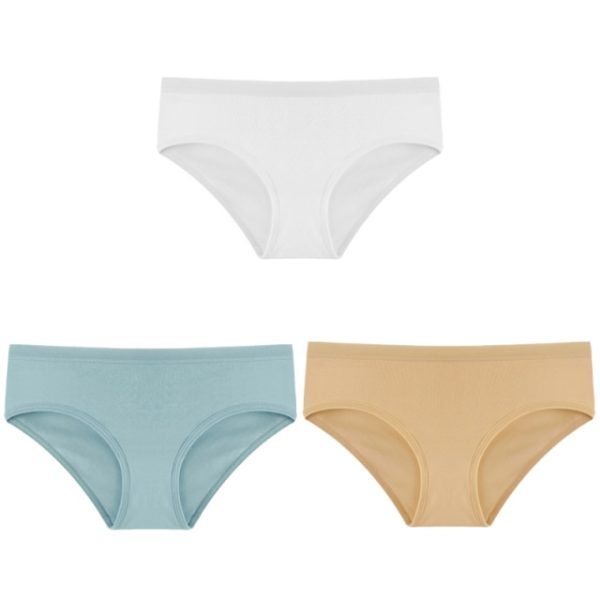3PCS/Set Women's Panties Cotton Underwear Solid Color Briefs Girls Low-Rise Soft Panty Women Underpants Female Lingerie