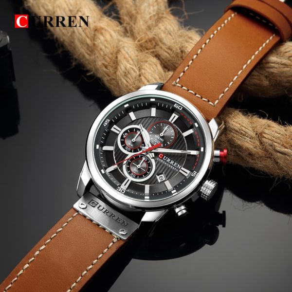 CURREN Fashion Date Quartz Men Watches Top Brand Luxury Male Clock Chronograph Sport Mens Wrist Watch 2