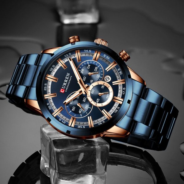 Chronograph Watches Men Top Brand Luxury Waterproof Wristwatch - Image 4
