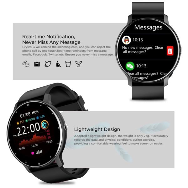 Smart Watches For Women Men Sleep Heart Rate Monitor Watch For IOS Android - Image 3