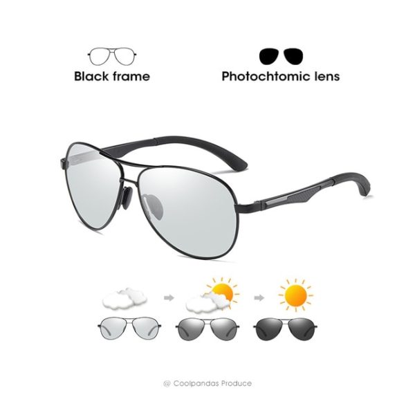 Classic Brand Design Pilot Photochromic Sunglasses Men Polarized Safety Driving Sun Glasses Women Anti Glare