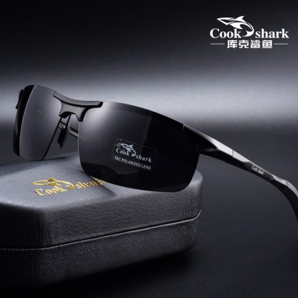 Cook Shark s new aluminum magnesium sunglasses men s sunglasses HD polarized driving drivers color glasses 2