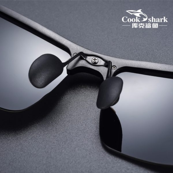 Cook Shark s new aluminum magnesium sunglasses men s sunglasses HD polarized driving drivers color glasses 3