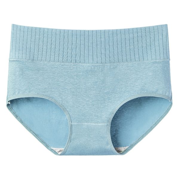 Cotton Women's Underwear Panties High Waist Briefs Solid Color Breathable Underpants Seamless Soft Lingerie Girls Fashion Briefs - Image 3