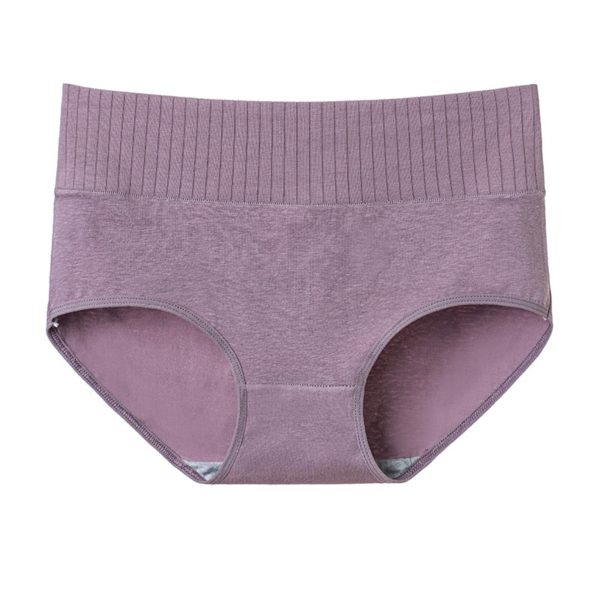 Cotton Women's Underwear Panties High Waist Briefs Solid Color Breathable Underpants Seamless Soft Lingerie Girls Fashion Briefs - Image 4