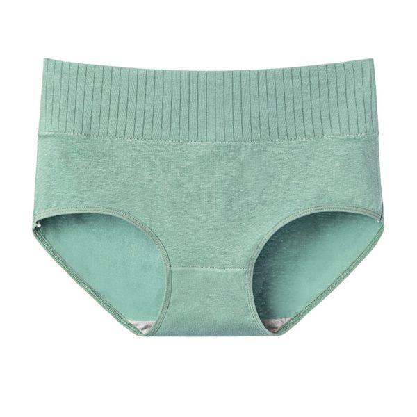 Cotton Women's Underwear Panties High Waist Briefs Solid Color Breathable Underpants Seamless Soft Lingerie Girls Fashion Briefs - Image 5