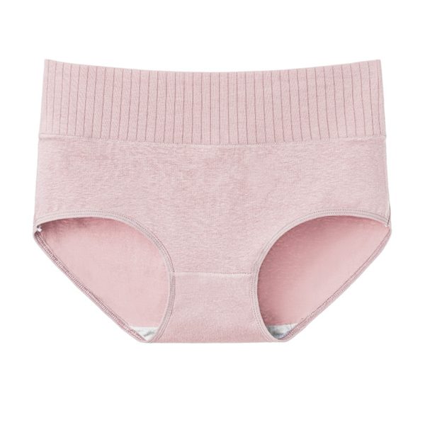 Cotton Women s Underwear Panties High Waist Briefs Solid Color Breathable Underpants Seamless Soft Lingerie Girls 5