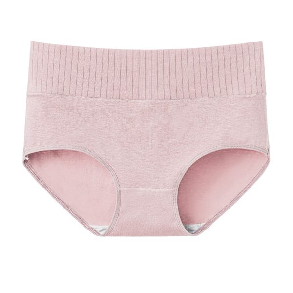 Cotton Women's Underwear Panties High Waist Briefs Solid Color Breathable Underpants Seamless Soft Lingerie Girls Fashion Briefs - Image 6