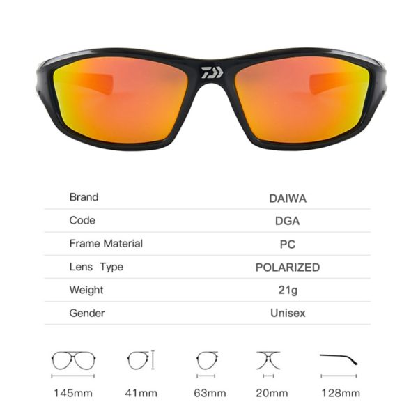 DAIWA Polarized Sunglasses Men Women Fishing Glasses Outdoor Sports Goggles Camping Hiking Driving Eyewear UV400 With 1