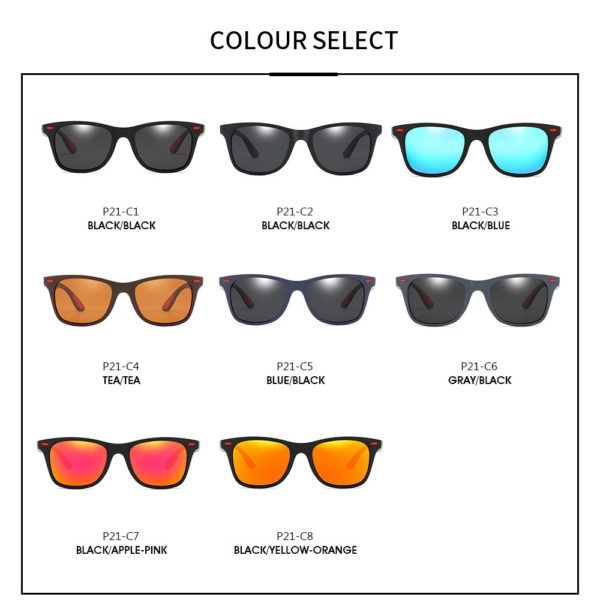 DJXFZLO Brand Design Polarized Sunglasses Men Women Driver Shades Male Vintage Sun Glasses Men Spuare Mirror 1